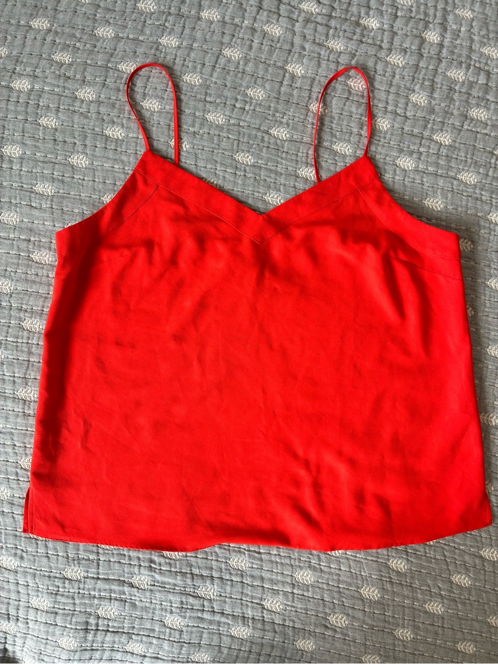 Topshop Bright Orange Red V-Neck Spaghetti Strap Camisole